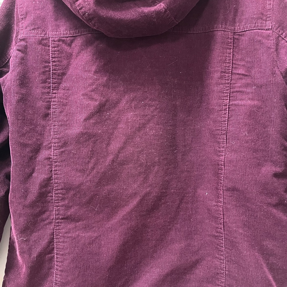 Levi Strauss plum purple sherpa fleece inside corduroy trucker jacket M - Picture 8 of 14
